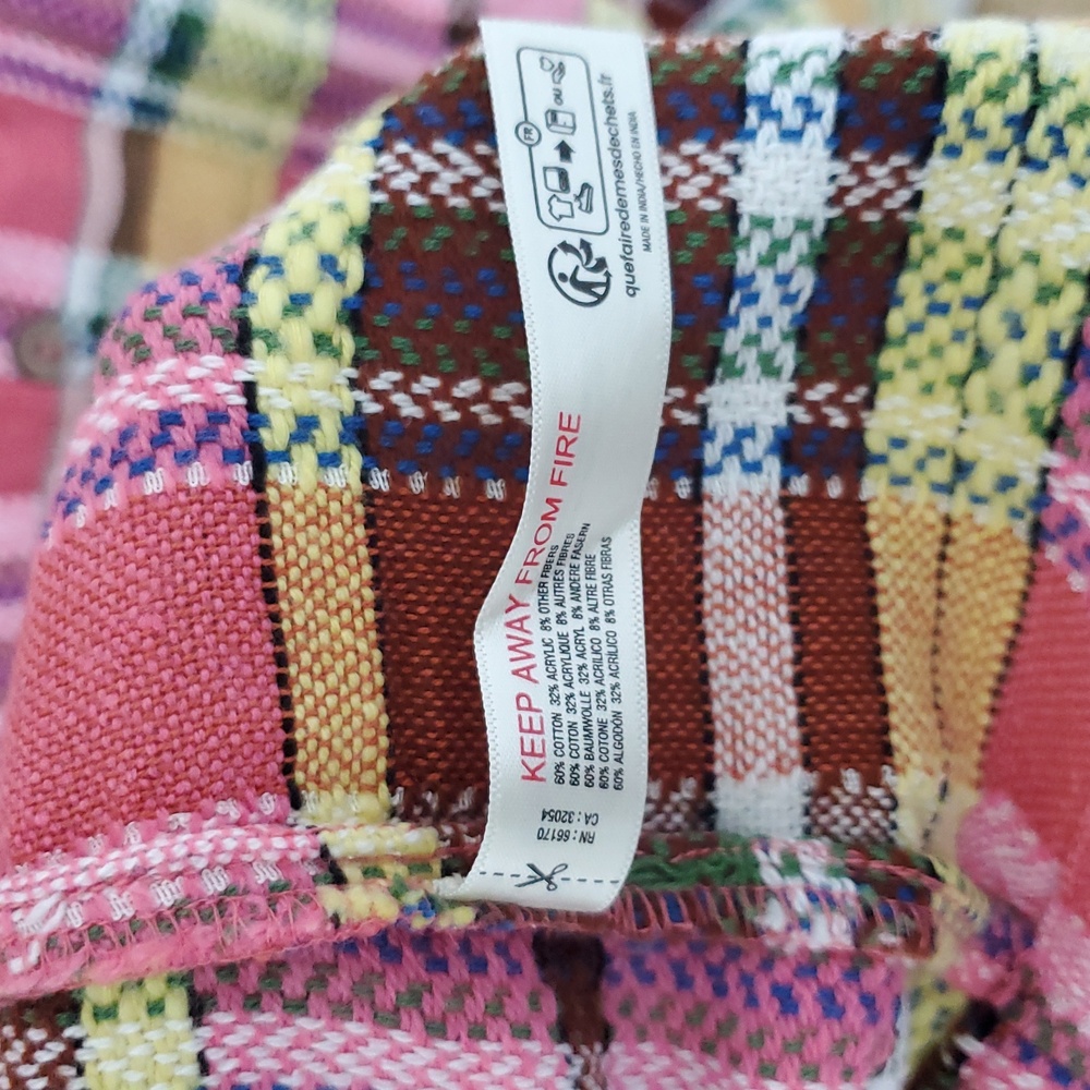 Free People Walk The Walk Plaid Mini Dress/Retro Combo - Picture 13 of 15